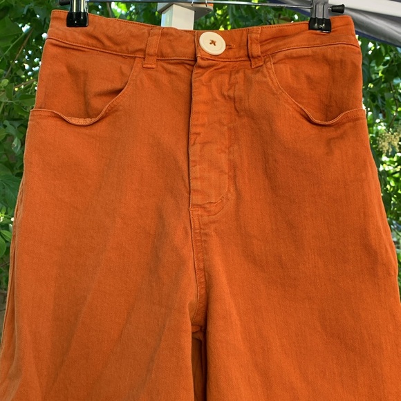 Whimsy + Row Flora Pant In Orange Wide Leg - Picture 3 of 16